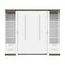 Bestar Orion 98W Full Murphy Bed and 2 Narrow Shelving Units with Drawers (99W), White & Walnut Grey 116895-000017 - alternate 3
